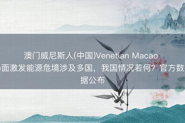 澳门威尼斯人(中国)Venetian Macao 中东场面激发能源危境涉及多国,我国情况若何?官方数据公布